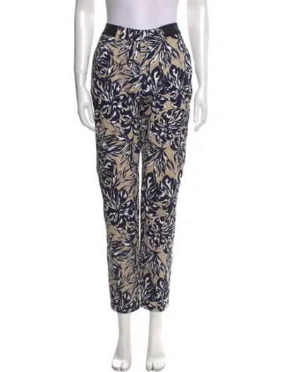 Pre-owned Bogner Printed Skinny Leg Pants In Blue