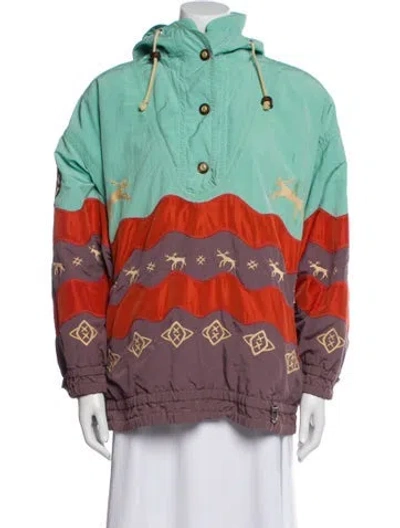 Pre-owned Bogner Printed Utility Jacket In Pink