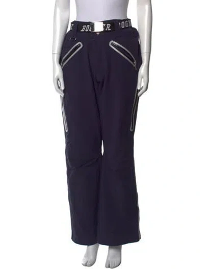 Pre-owned Bogner Printed Wide Leg Pants In Blue