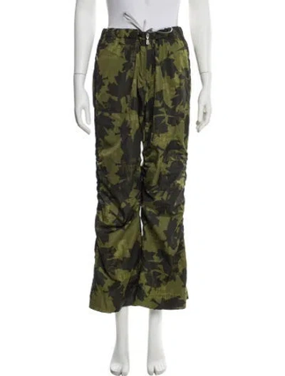 Pre-owned Bogner Printed Wide Leg Pants In Green