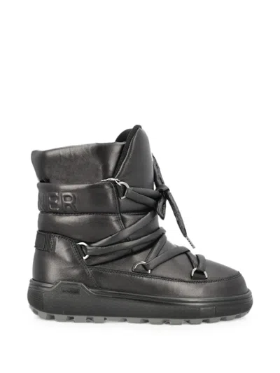 Bogner Quilted Lace-up Snow Boots In Black