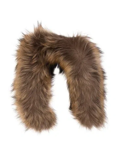 Pre-owned Bogner Raccoon Fur Collar In Brown