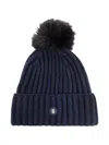 Bogner Ranya Pompom Beanie In Blue
