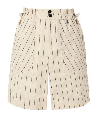 Bogner Reana Striped Linen-blend Shorts In No