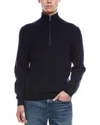 Bogner Rook Cashmere 1/4-zip Mock Neck Sweater In Black