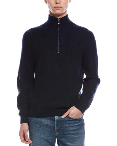 BOGNER BOGNER ROOK CASHMERE 1/4-ZIP MOCK NECK SWEATER