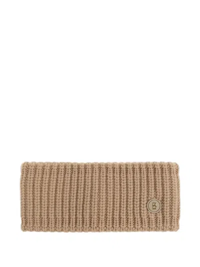 Bogner Rory Ribbed Logo Headband In Brown