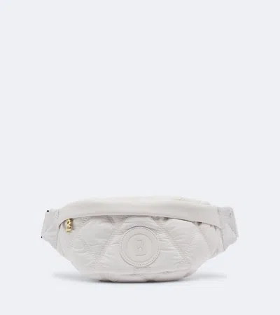 Bogner Runa Leather-trimmed Quilted Belt Bag In Weiss