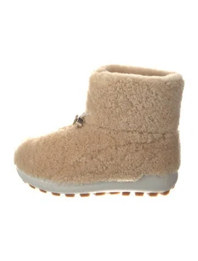 Pre-owned Bogner Shearling Boots In Neutral