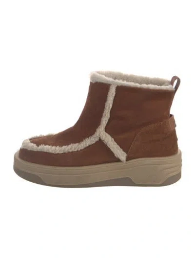 Pre-owned Bogner Shearling Boots In Neutral