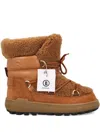 Bogner Shearling Leather Ankle Boots In Brown