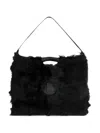 Bogner Shearling Logo-patch Shoulder Bag In Pattern