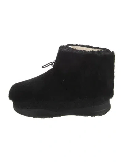 Pre-owned Bogner Shearling Snow Boots In Black