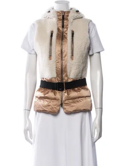 Pre-owned Bogner Shearling Vest In Neutral