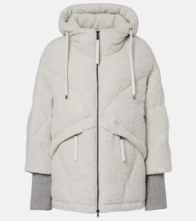 Bogner Sheryl Wool-blend Down Jacket In Gray