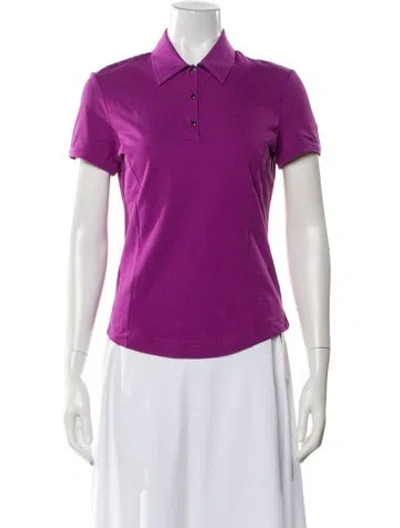 Pre-owned Bogner Short Sleeve Polo In Purple