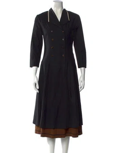 Pre-owned Bogner Silk Long Dress In Blue