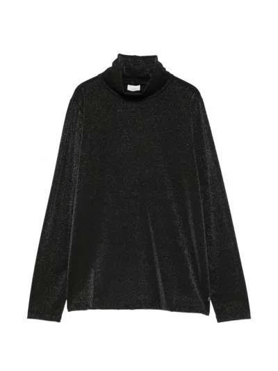 Bogner 실바 글리터 이펙트 터틀넥 탑 In Black