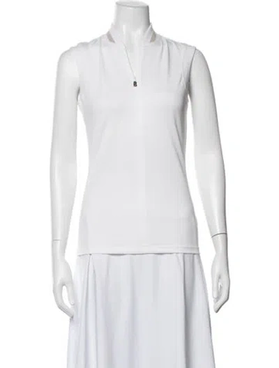 Pre-owned Bogner Sleeveless Polo In White