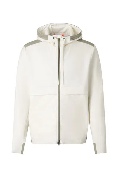 Bogner Sport Ernesto Jersey Jacket In Off-white/khaki