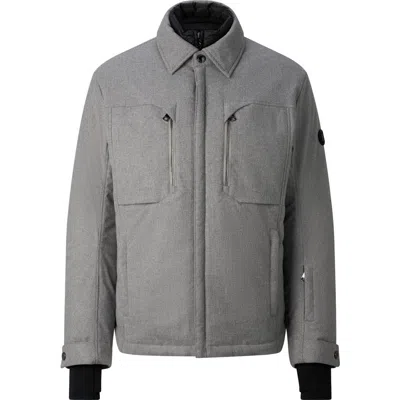 Bogner Sport Flave Flannel Jacket In Light Gray