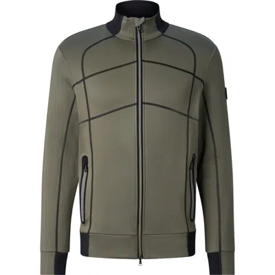 Bogner Sport Hayo Mid-layer Jacket In Sage Gray/black