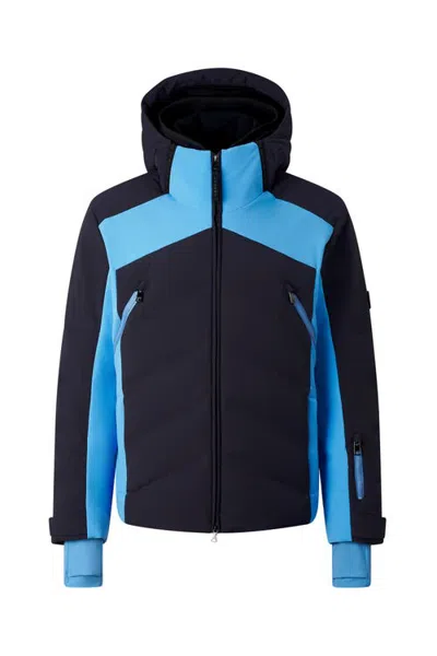 Bogner Sport Jervie Ski Jacket In Cyan Blue/navy