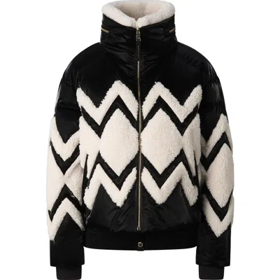 Bogner Sport Vaya Down Ski Jacket In Black/off-white