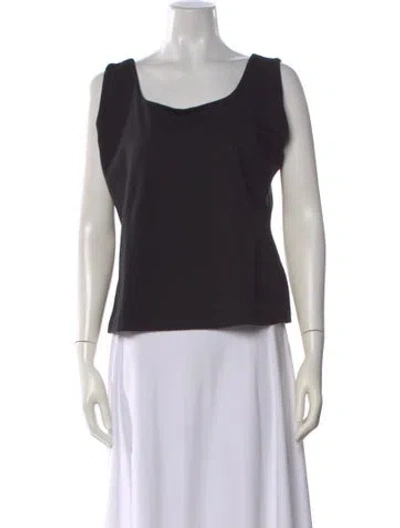Pre-owned Bogner Square Neckline Sleeveless Top In Black