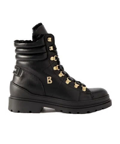 Bogner St. Moritz 9 Shearling-lined Leather Ankle Boots In Black