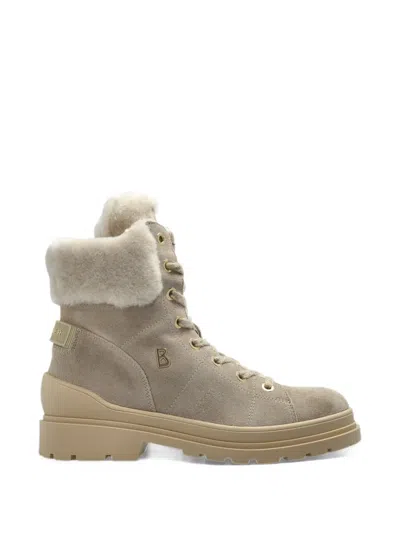 Bogner St. Moritz S Shearling-trim Ankle Boots In Gray