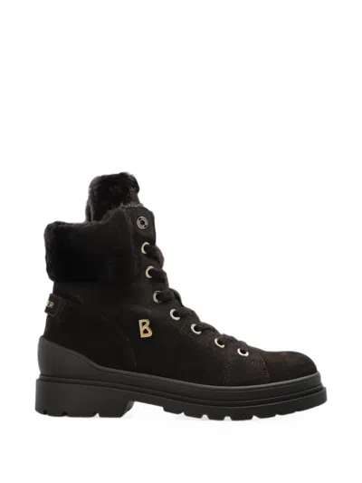 Bogner St. Moritz Shearling-trim Ankle Boots In Black
