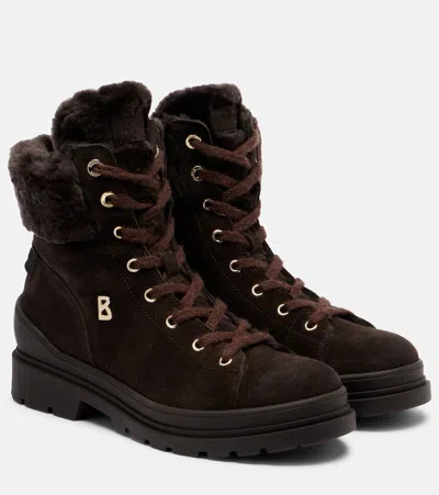 Bogner St. Moritz Suede Lace-up Boots In Brown
