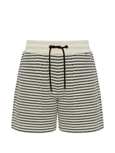 Bogner Steena Drawstring Patterned Shorts In Black