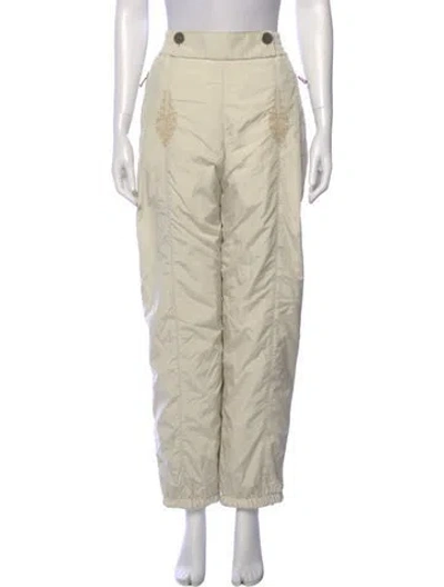 Pre-owned Bogner Straight Leg Pants In White
