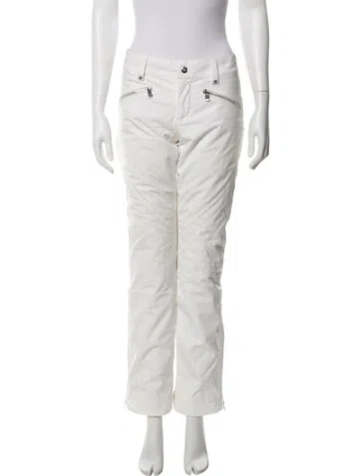 Pre-owned Bogner Straight Leg Pants In White