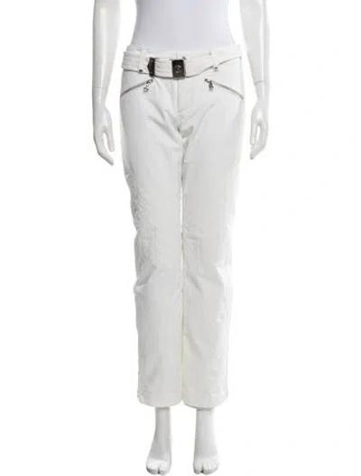 Pre-owned Bogner Straight Leg Pants In White