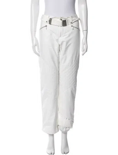 Pre-owned Bogner Straight Leg Pants In White