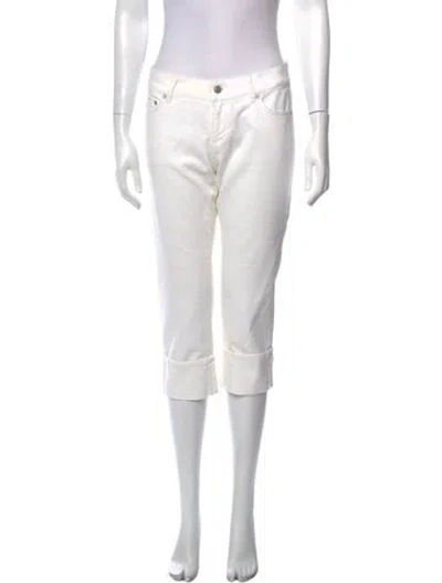 Pre-owned Bogner Straight Leg Pants In White