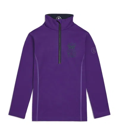 Bogner Kids' Stretch-nylon First Layer Ida Top In Purple