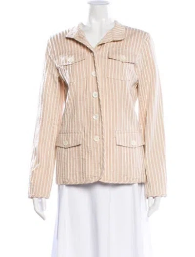 Pre-owned Bogner Striped Blazer In Neutral
