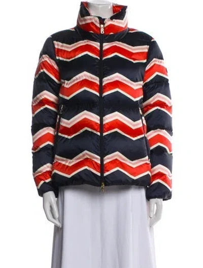 Pre-owned Bogner Striped Down Jacket In Blue