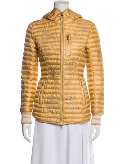 Pre-owned Bogner Striped Down Jacket In Neutral