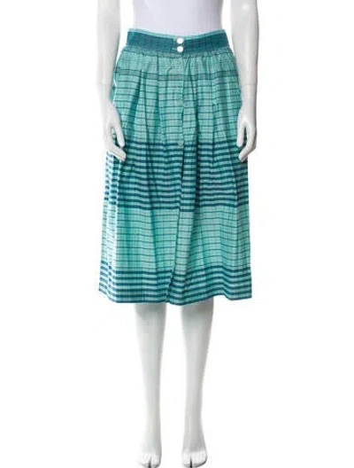 Pre-owned Bogner Striped Knee-length Skirt In Blue