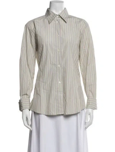 Pre-owned Bogner Striped Long Sleeve Top In Purple