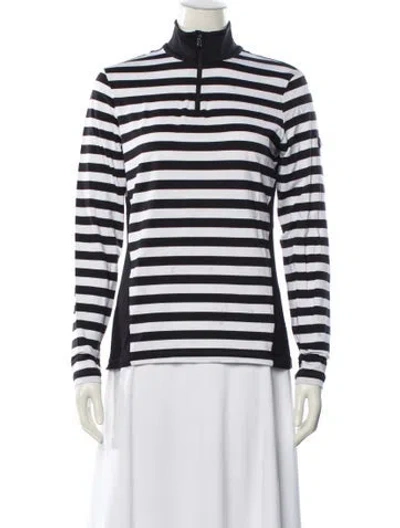 Pre-owned Bogner Striped Mock Neck Sweatshirt In Multi