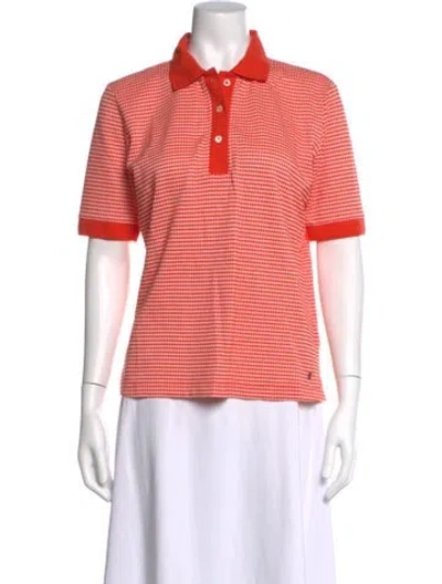 Pre-owned Bogner Striped Short Sleeve Polo In Orange