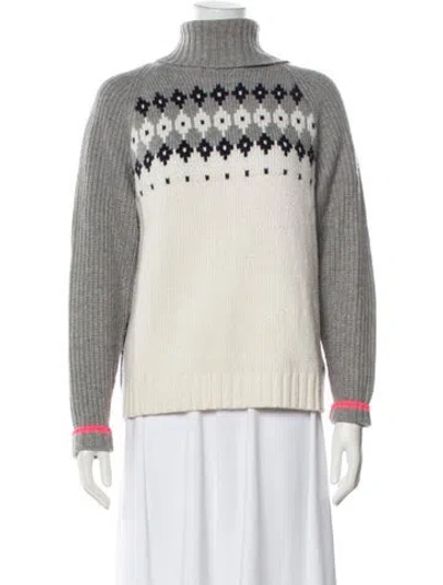 Pre-owned Bogner Striped Turtleneck Sweater In Multi
