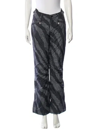 Pre-owned Bogner Striped Wide Leg Pants In Gray