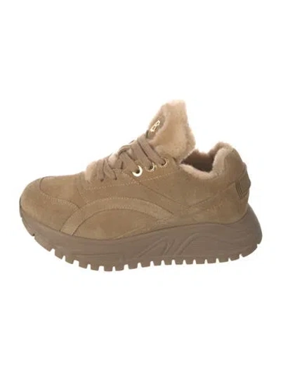 Pre-owned Bogner Suede Athletic Sneakers In Neutrals
